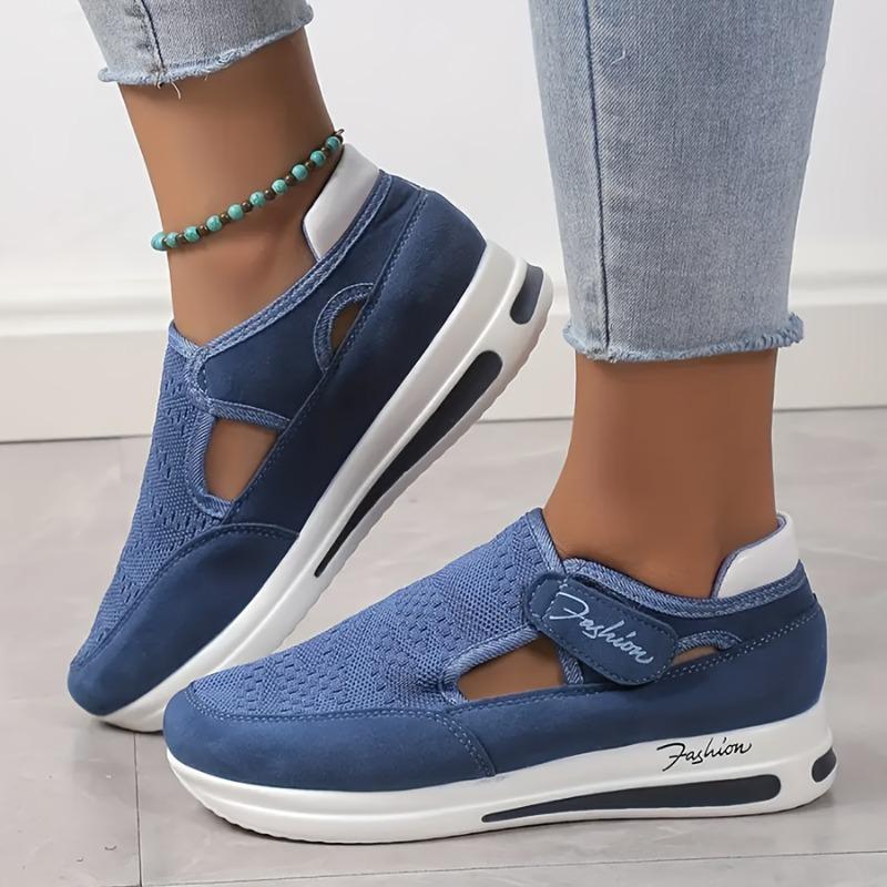 Women's Breathable Thick-Sole Sneakers with Closure - Anti-Slip Rubber Sole, Low-Top Sporty Casual Shoes for Petite Women Ladies Sneakers,