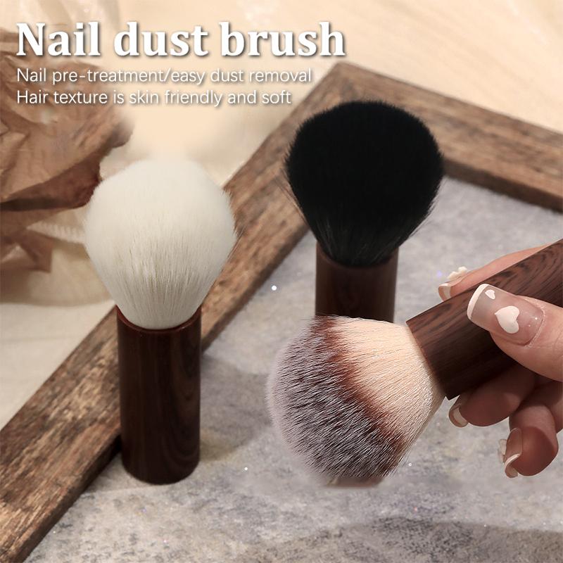 1PC Soft Bristle Wooden Handle Nail Dust Brush Professional Nail Powder Remover Salon Home Manicure Cleaning Accessory