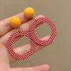 Sweet Circular Earrings Geometric Wave Point Earrings Fashion Drop Earrings  Women
