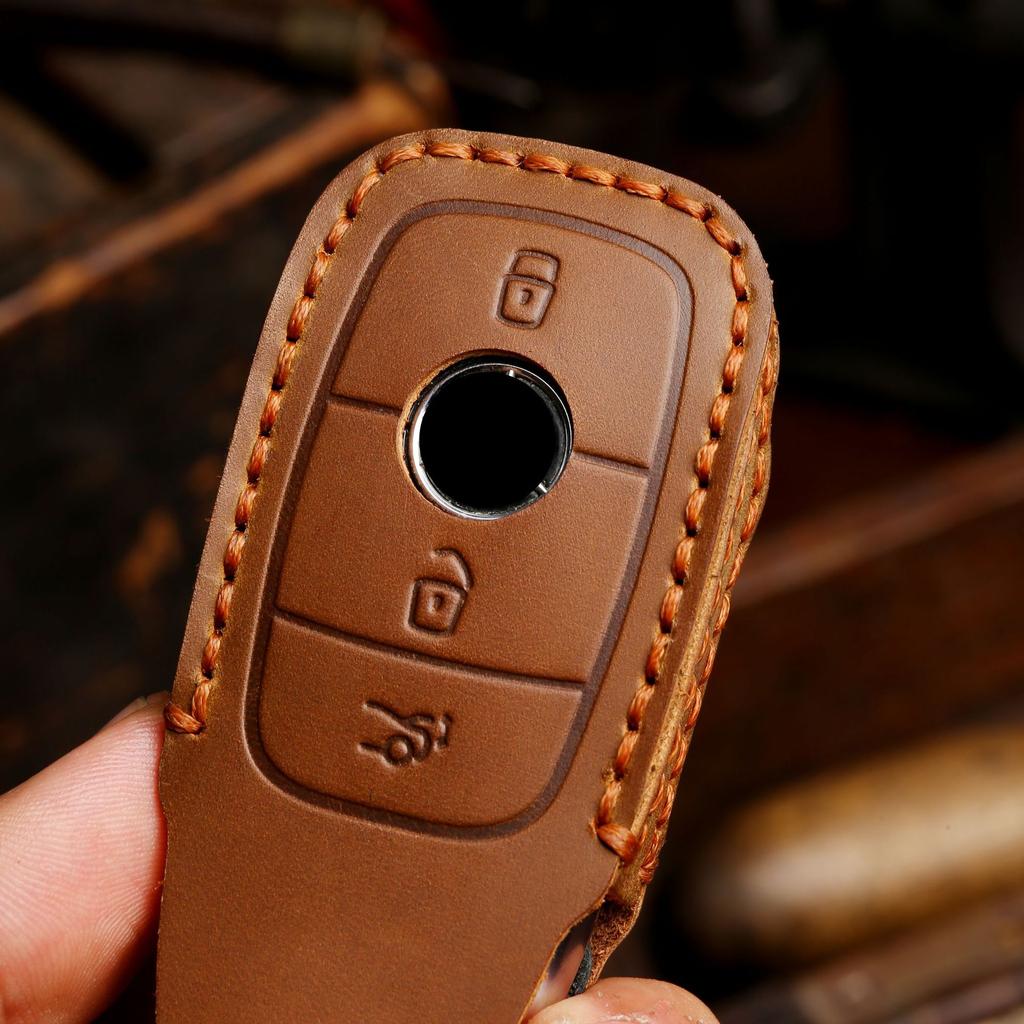 Key Case For Mercedes-Benz E-Class S-Class Glc All-Inclusive C260L Genuine Leather