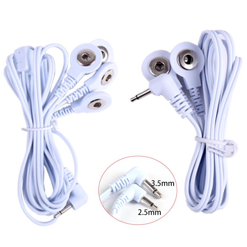 2 Way+4-Way Machine Massager Button Cable Electrode Electrode PadsStandard Connection Massage for TENS Unit Lead Wires Cables