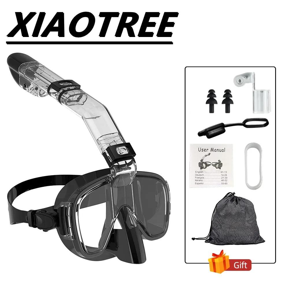 

Snorkel and Diving Mask Foldable Anti-Fog Diving Mask Set with Full Dry Top System Adults Diving Goggles Diving Camera Support L/XL чёрный