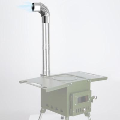 60/75mm Edelstahl Rauchrohr 90 Grad Bogen für Öfen Kamine Räucheröfen Grill Belüftungen Schornsteinfutter Bogen