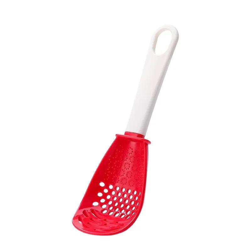 Innovative Potato Garlic Press, Heat - resistant Colander Spoon, Multifunctional Kitchen Cooking Spoon with Hanging Hole