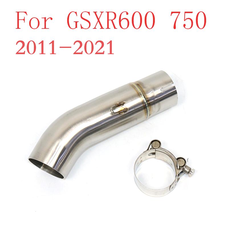 motocross For Suzuki GSXR600 750 1000 R600 R750 R1000 K5 K6 K7 K8 K9 K10 K11 Motorcycle Modified Middle Link Pipe Exhaust pit