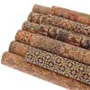 Designer 0.45 mm Organic Vegan Synthetic Printed PU Leather Cork Fabric for Clothing Bags Shoes Making Phone Case Cover Notebook
