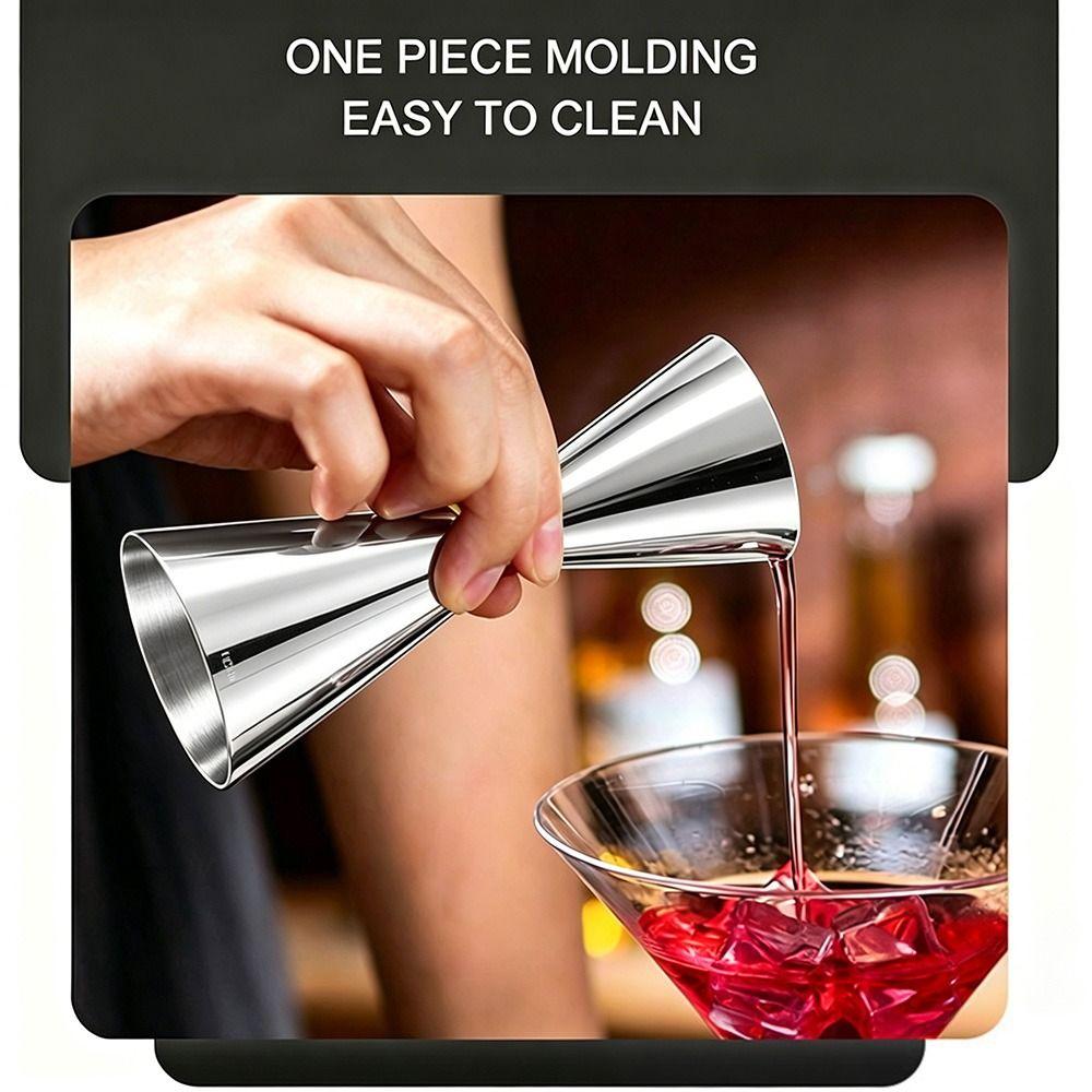 Two-Ended Cocktail Jigger With Measurement Markings Dual Spirit Measure Cup Kitchen