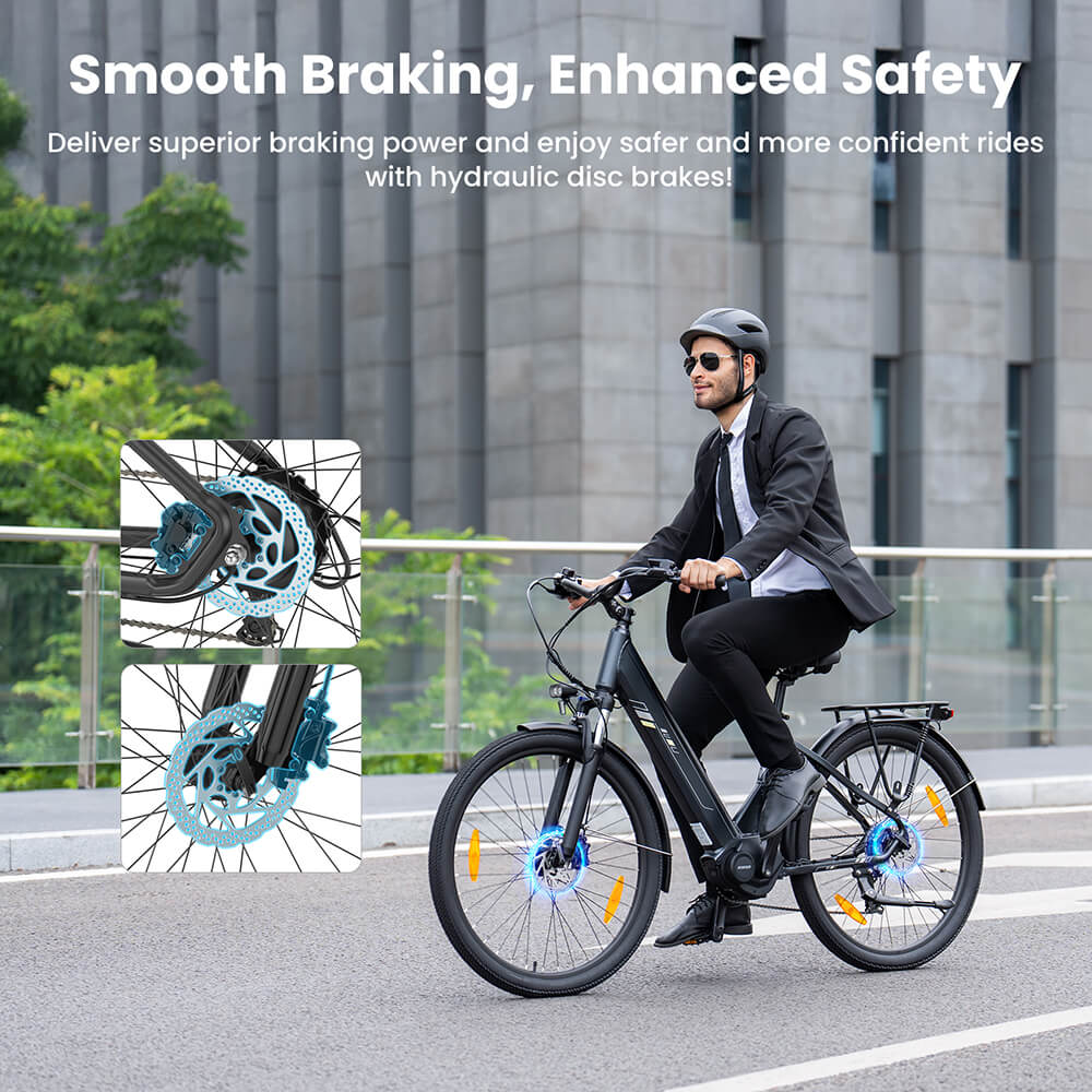 Touroll Urbano 3 EU Plug Grey, 27.5 Inches, 36V 13AH Battery Capacity, 250W Mid-motor E-bike
