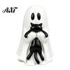 Small Ghost Holding Black Cat Statue Halloween Ornament, Hugging A Sculpture, Decorative Figurine for Holiday Parties Resin Unique Figurine,