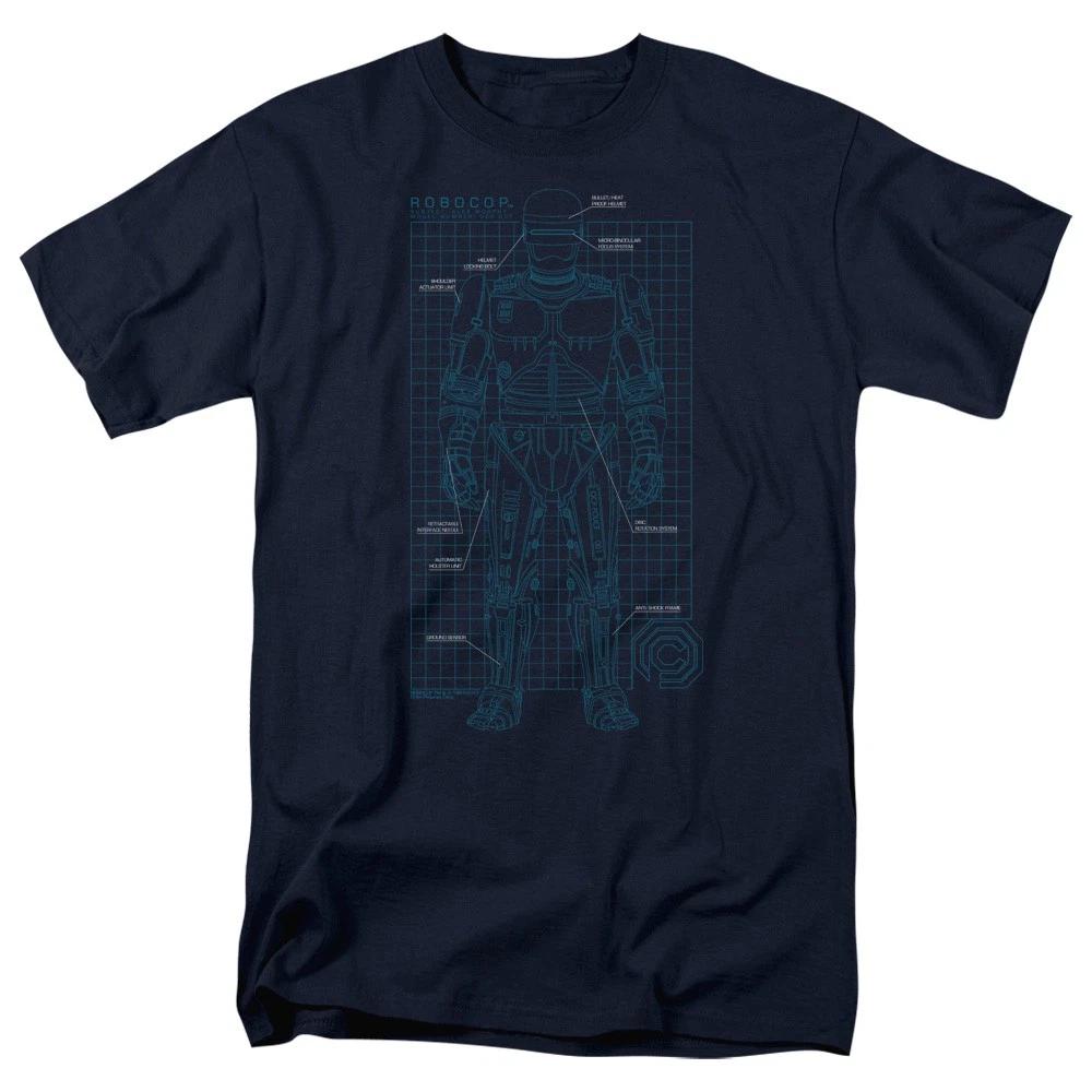 Robocop - Schematic -  Unisex Short Sleeve Children s T-shirt - Blue 160