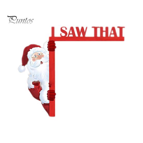 Vánoční dekorace rohu dveří Rustikální dřevěný Santa Claus Elk Gnome Skřítek Levý Pravý Rámeček Cedule Hrana předních dveří Postýlka Sváteční ozdoba
