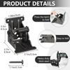 4 Pack Folding Brackets, Self-Lock Hinge with Screws for Folding Table Legs, Lock Extension Support Bracket Bed Legs, Black