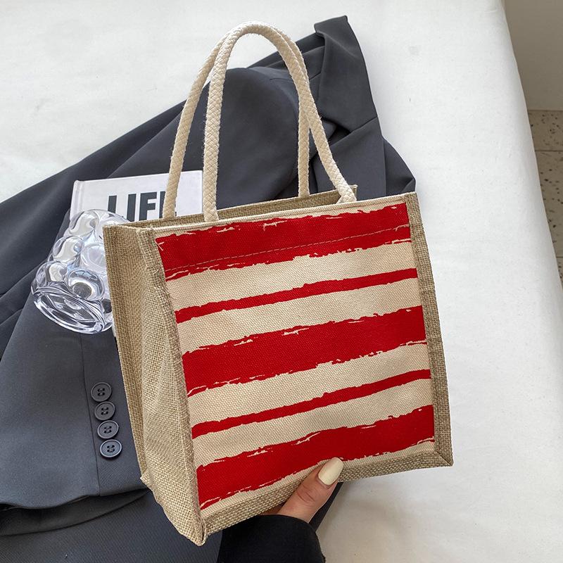 Japanische Handtasche Frauen gehen aus vielseitige Jutebeutel Mädchen tragen kleine Satchel Retro Souvenir