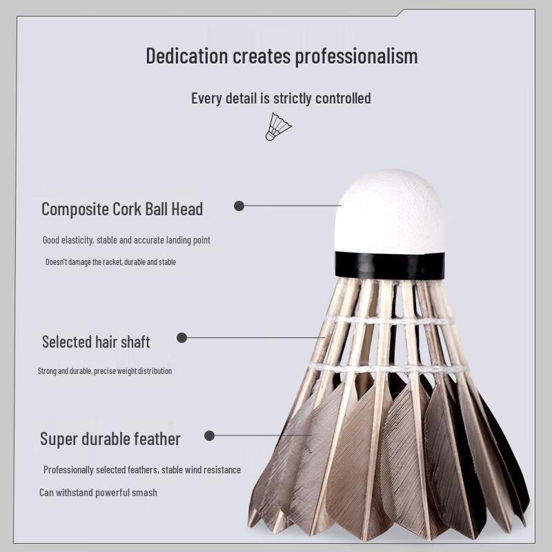 

DHS Black Duck Feather Badminton Shuttlecocks