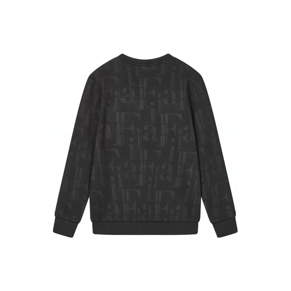 Fila All Over Print Casual Pullover Sweatshirt Men Sweatshirt Black F11M412203F-BK