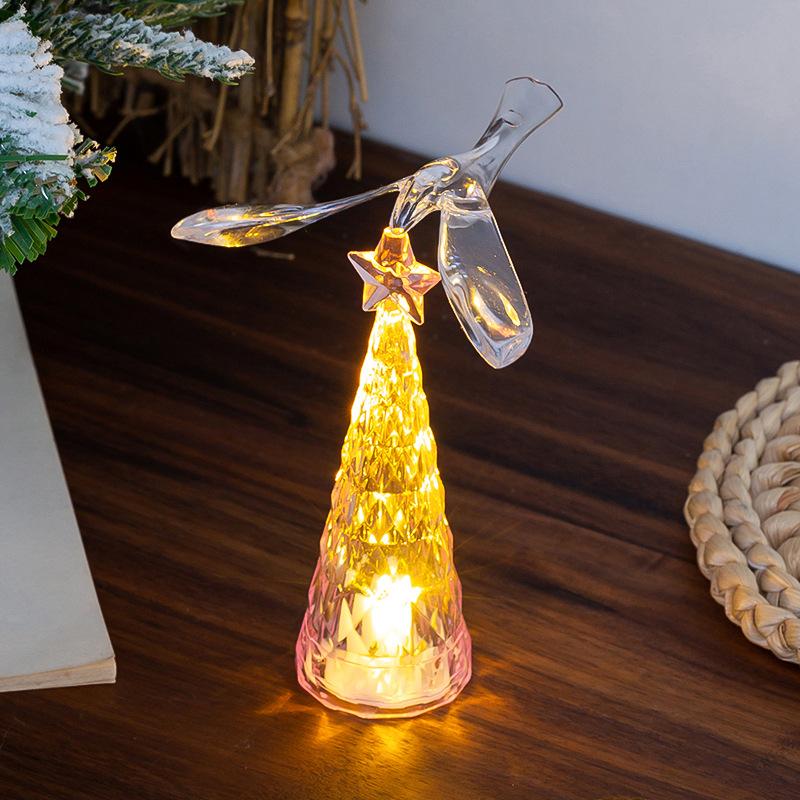 Mini Luminous Crystal Flying Bird Christmas Tree Table Decoration Christmas Gift Lamp