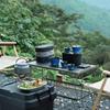 Edenus Mountains & Rivers Celadon Glazed Stone Travel Gongfu Tea Set