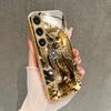 Fashionable  Wealth Golden Coin Owl Pattern Glass Phone Case for Galaxy S26 S25 S24 S23 Ultra S22 Ultra S20 Ultra 56 A72 A73 5G