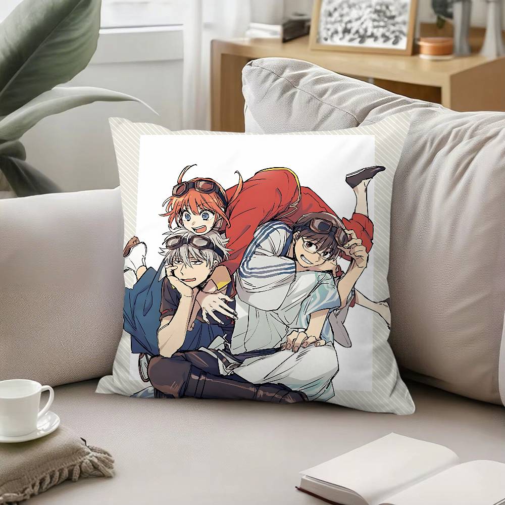 Anime GGintama Pillow Case Pattern Printed Pillowcase For Living Room Sofa Cushion Cover Bedroom Decor