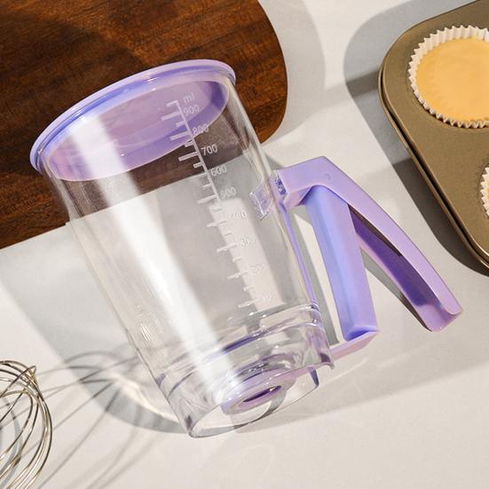 Pancake Batter Dispenser Bottle 4 Cup 900ml Pancake Maker with Squeeze Handle for Pancakes Waffles Brownies Cup Cakes Muffins Crepes