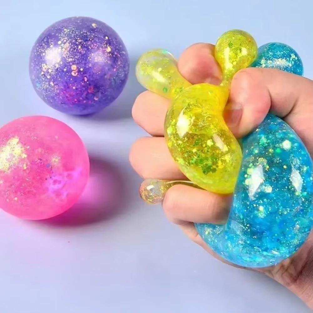 Slow Rebound Maltose Squishy Ball Glitter Squeezable Toy Sensory Toy Fidget Squishy Toy Adults
