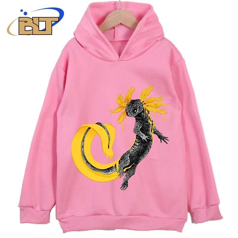 

Axolotl Printed Kidswear Classic Sportswear Pink Kids New Hoodies Suitable Boys Girls 100