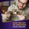 Ugears Hot Rod Furious Mouse 70192 Wooden Block DIY Puzzle Assembly Imagination Creativity Toy Educational Wood Puzzle 3D Craft Kit Wooden Model Kit