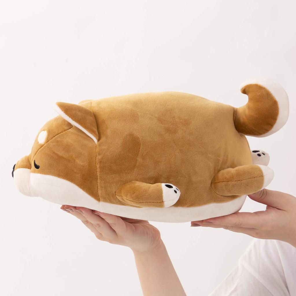 Livheart Cojín Cilíndrico de Poliéster Animal Malvavisco Kotaro el Peluche Shiba Inu (Longitud total aproximada. 27cm) 48656-44