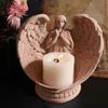 Candle Accessories Molds Candle Holder Mold Angel Shape Candle Bracket Mold Silicone Texture for Handmade Candlestick