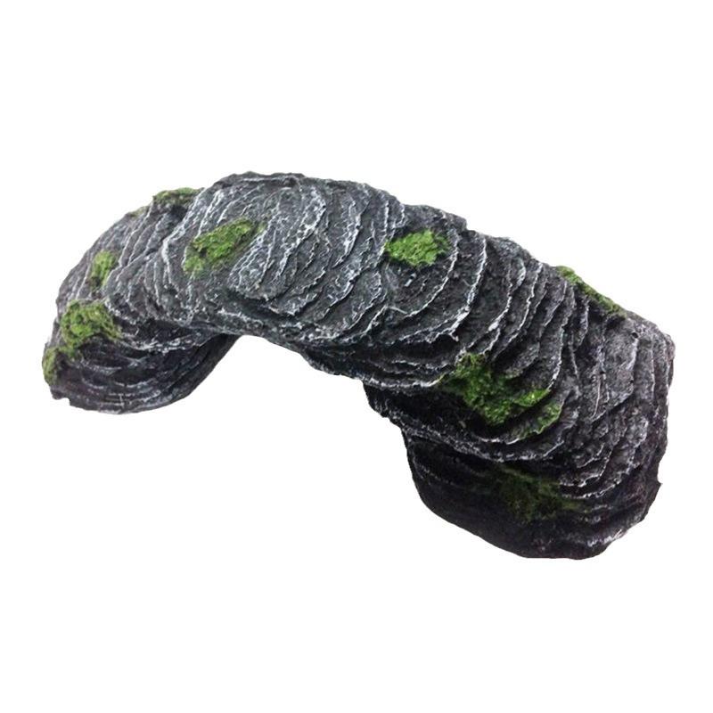 Turtle Sun Terrace & Climbing Platform - Resin Stone Bridge for Fish Tank Landscaping