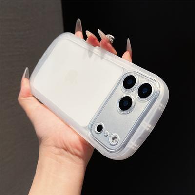 Transparent Oval Bumper Soft Armor Phone Case For iPhone 17 16 15 141 3 12 11 Pro Max Air X XR XS 7 8 Plus SE Protective Cover