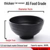 Matte Black Japanese Melamine Noodle Bowl