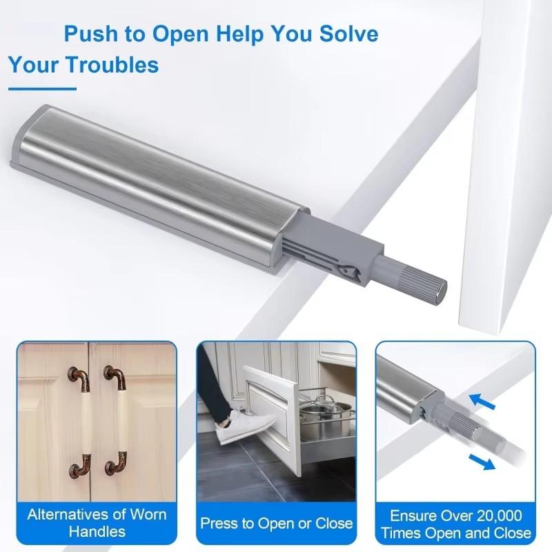10 Stück Magnetische Druckriegel für Schränke Zum Öffnen drücken Schrankbeschläge Druck-Dämpfer Puffer Schubladen-Druckriegel Türstopper