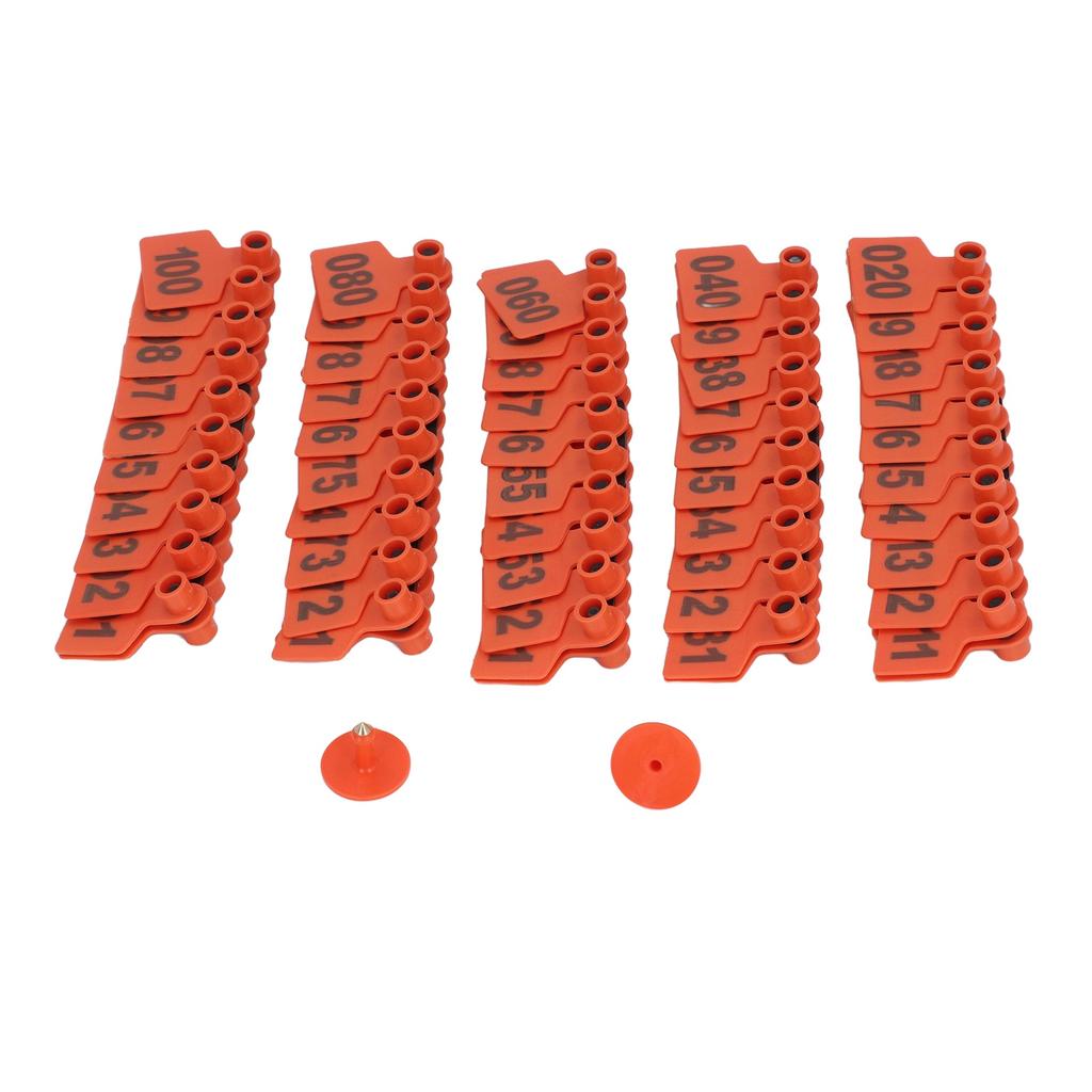 100 STÜCK Rinderohrmarken Nummeriert 001?100 Vieh Tierohrmarken für Kühe Kälber Schweine Ziegen Tier