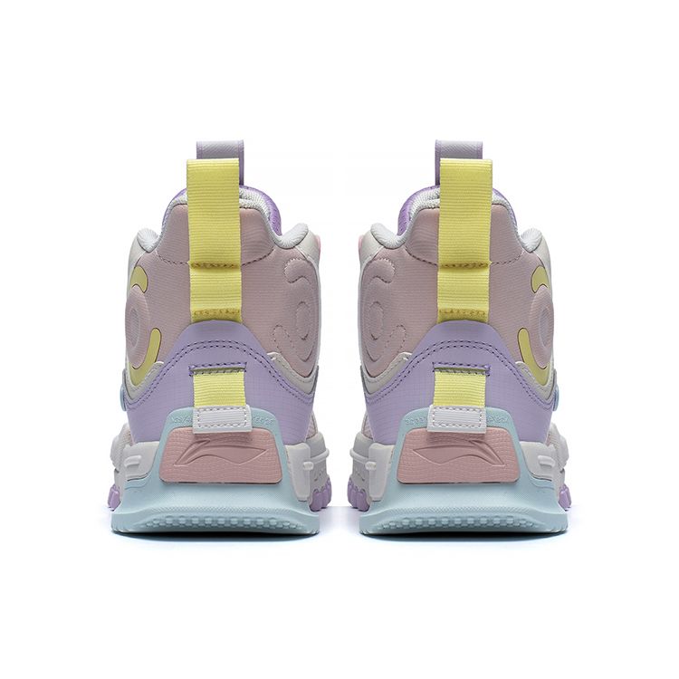 Li Ning Kids Sports Lifestyle Series Journey 2 Fashion Classic Pattern Embroidery High-Top Casual Shoes Kids Casual Shoes YKCS144-14