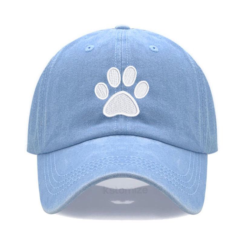 Dog Paw Vintage Washed Cotton High Quality Embroidery Dad Hat  For Men Women Baseball Cap golf caps Snapback Cap Wholesales