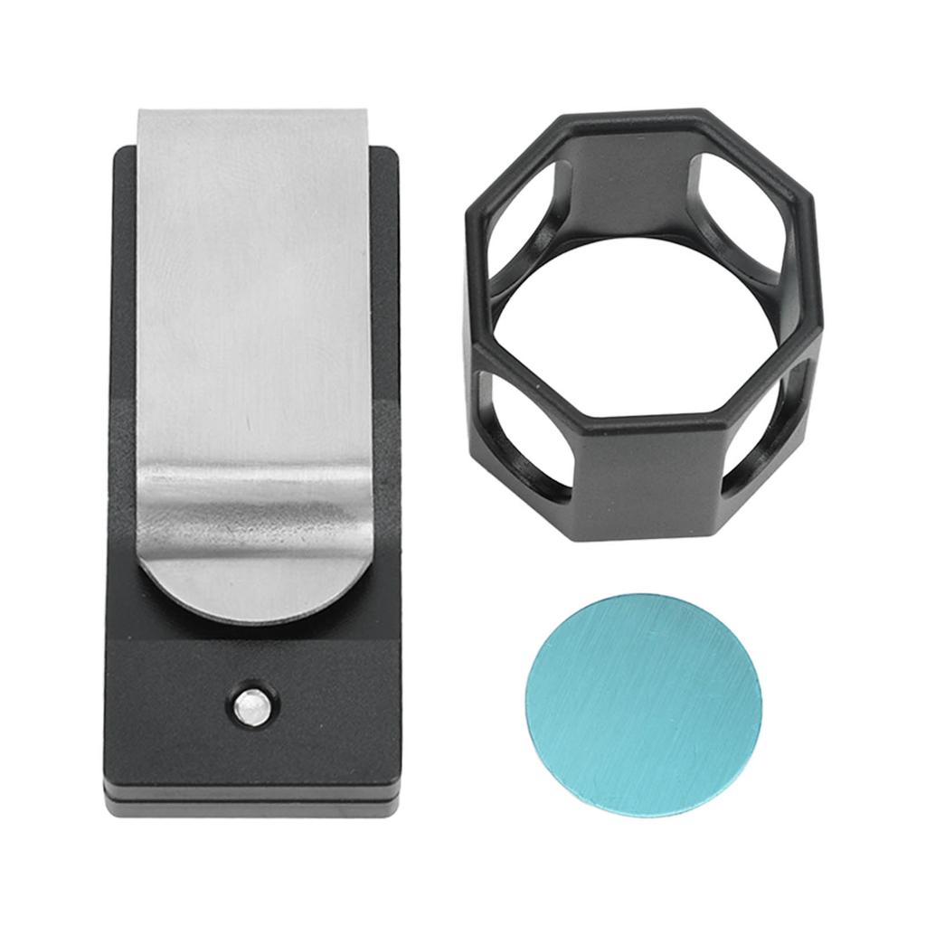 Magnetic Billiard Chalk Case Octagonal Single Section Chalk Storage Box Mute Chalk Clip Sports Accessories Black