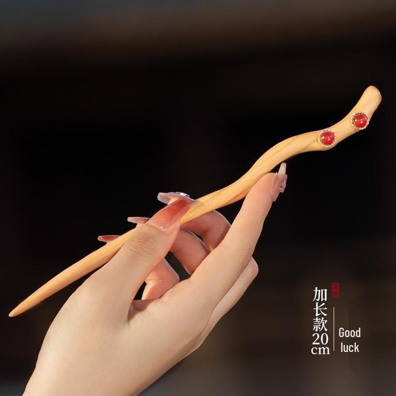 Elegant Ebony Flower Hairpin for Women – Ancient Style, High-End Feel, Simple Chinese Design, Perfect for Daily Use.