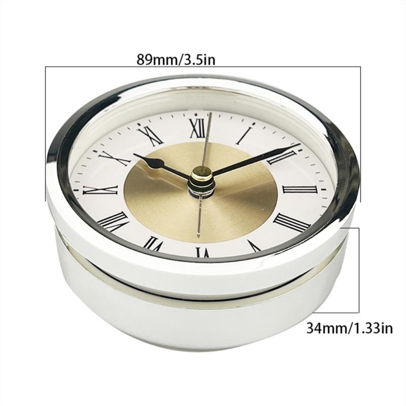 Modern Minimalists Alloy Alarm Clock Insert Quiet Operations Large Roman Numberals Clock Movement Easy Battery Access