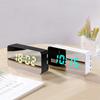Creative Mirror Alarm Clock Multifunctional LED Clock Makeup Mirror Alarm Clock Can Be Connected To External Power Supply Colorful Mirror Clock 9005