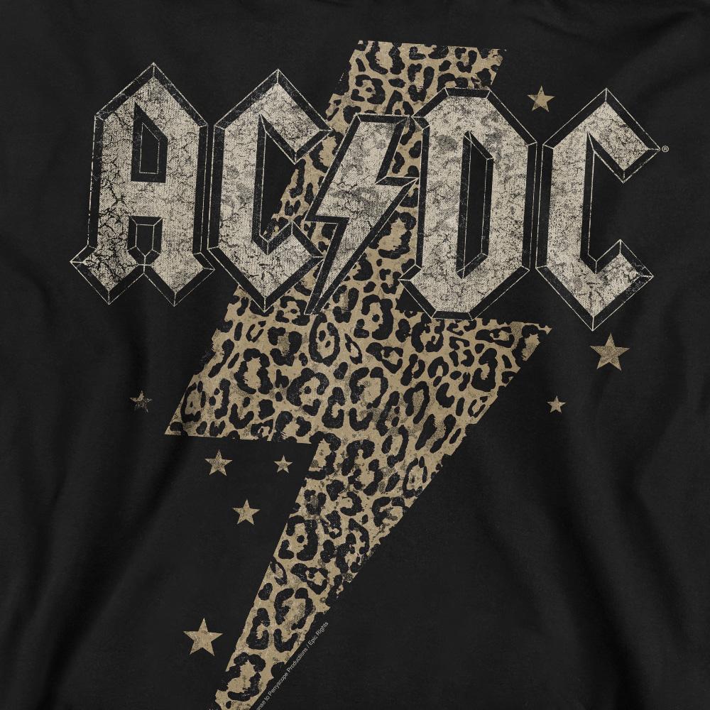 AC/DC Unisex Adult Leopard Print Bolt Sweatshirt