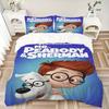Mr Peabody Sherman Print 3Pcs Bedding Set,Duvet Cover with 2 Bedro,Pillowcase Home Birthday Gift