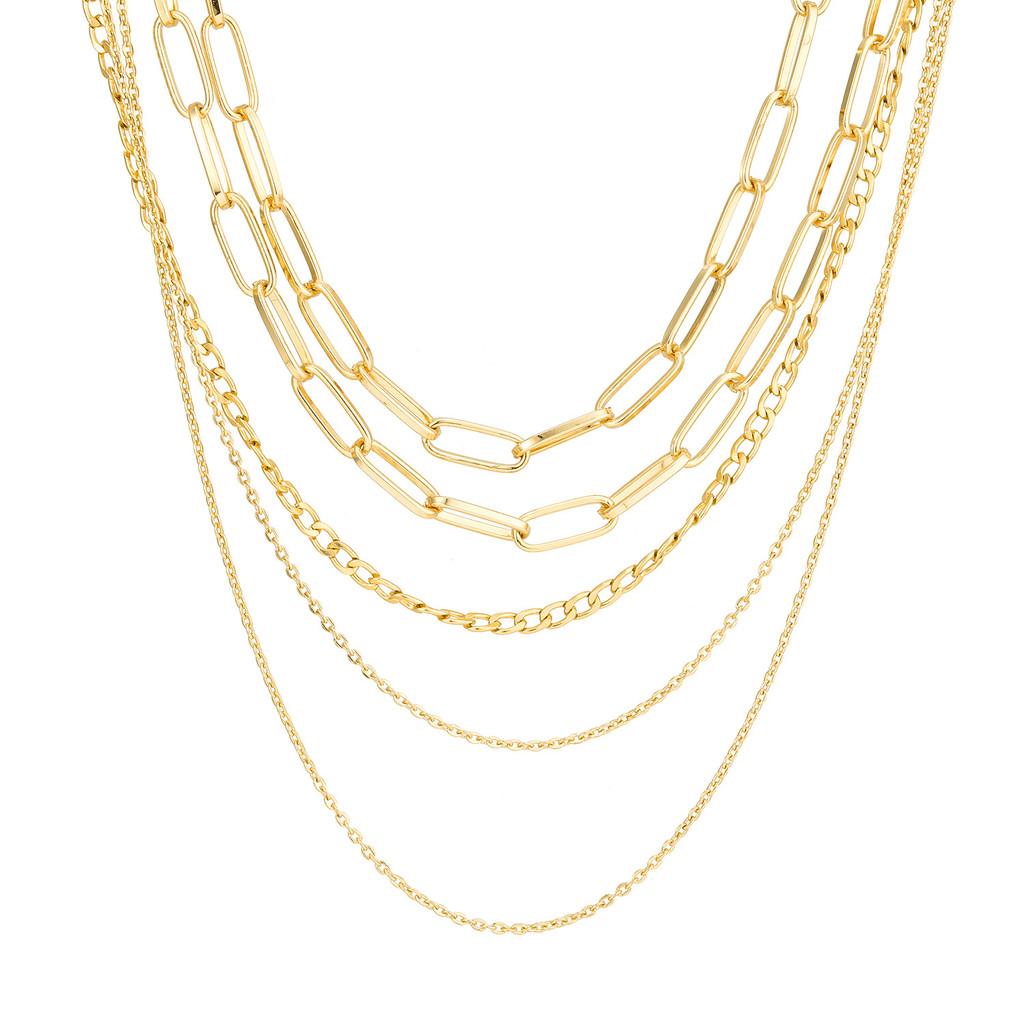 Unique Creative Heart Shaped Chain Necklace For Women With Eye-catching Design XH0928