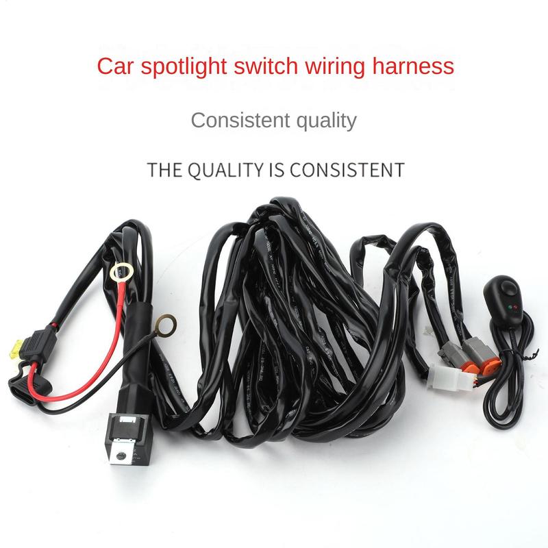 Light Bar Wiring Harness Kit 12V 24V Car Fog Spotlight Harness Light Bar Insulation Wiring For Offroad Truck Sedan Commercial