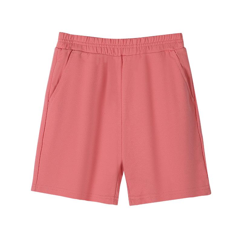 Korean Casual High Waist Cotton Terry Shorts - Parent-Child Summer Style