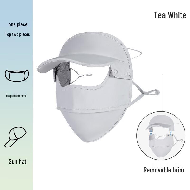 WEZHO Outdoor Sun Protection Full Face Mask with Detachable Brim