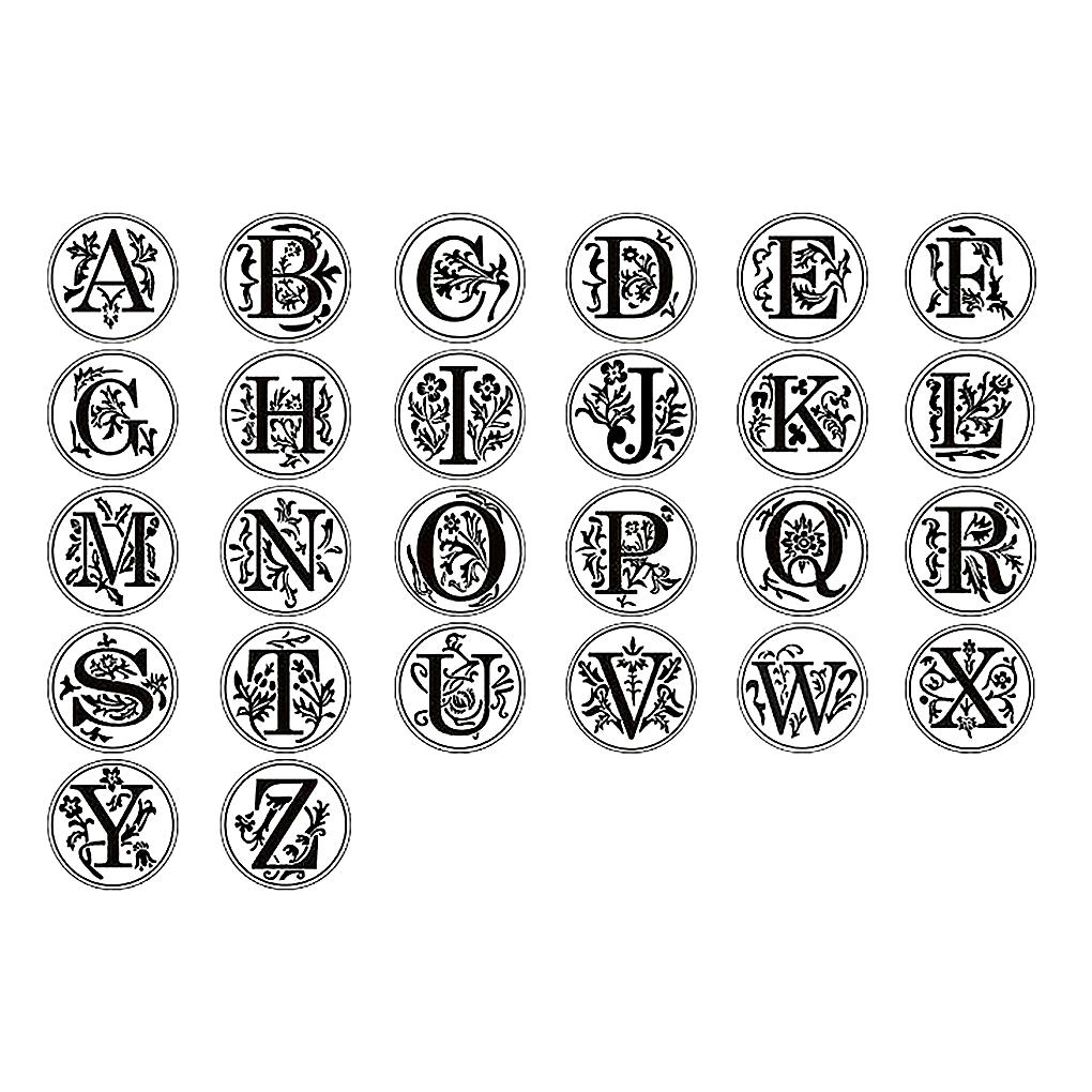 Letters Sealing Wax Seal Kit Retro Seal Stamp Set with Wood Handle and