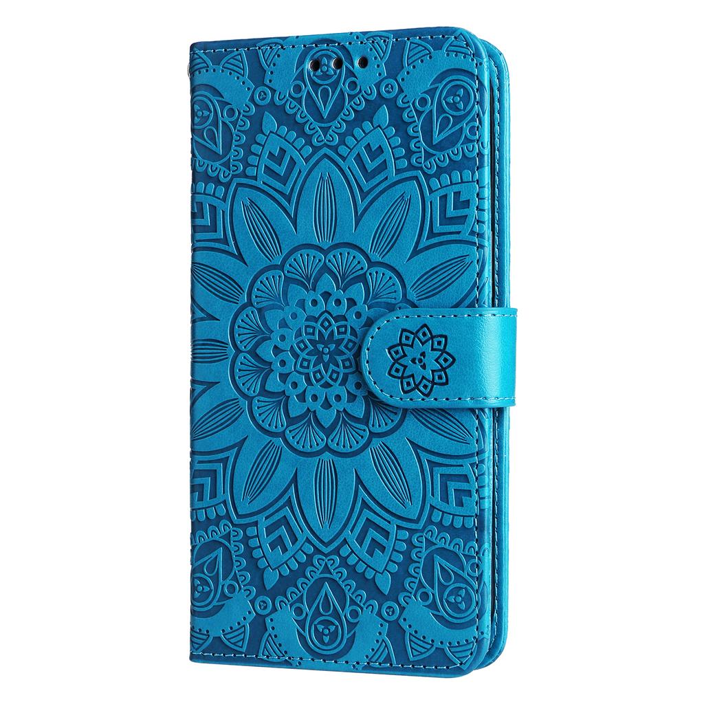 For Realme 12 Pro 5G/12 Pro+ 5G Leather Case Imprinted Sunflower Flip Folio Wallet Phone Cover