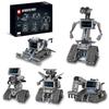 Non-Toxic 5 In 1 Moc Technical Programmable App Building Blocks Remote Control Deformed Robot Rc Vehicle Excavator Bulldozer Bricks Toys