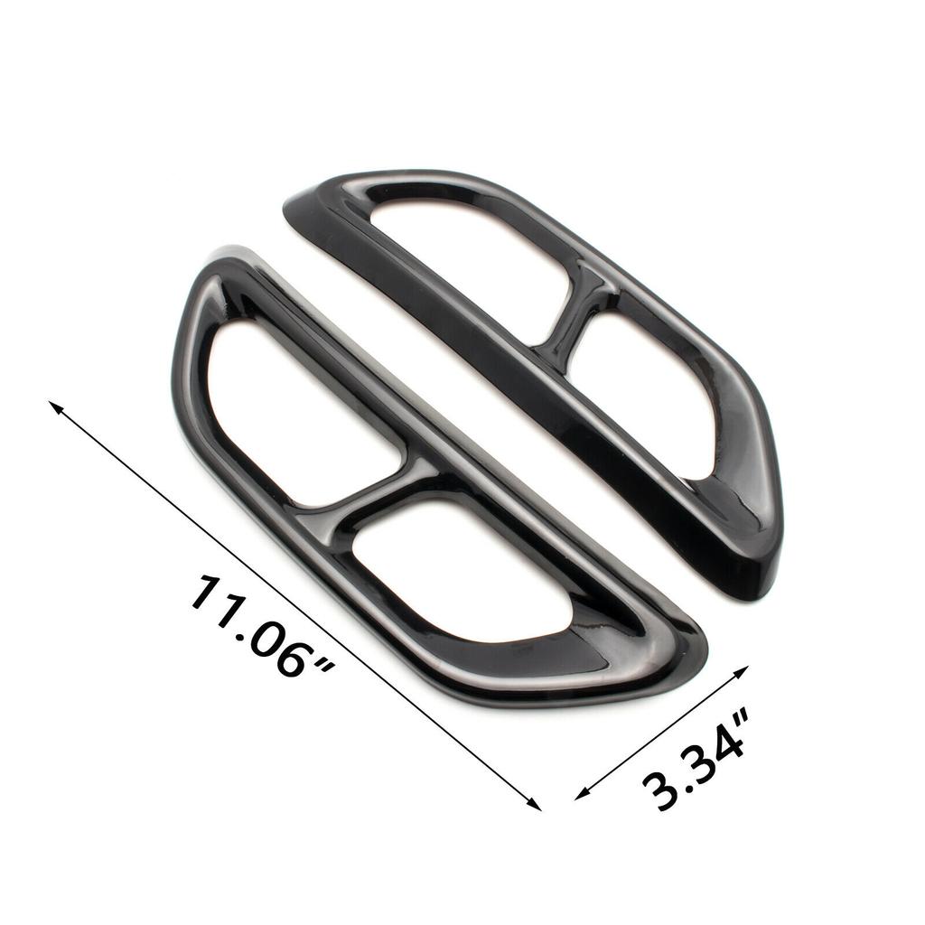 2x svart titan bakcylinder avgasrörsskydd för Honda Accord 2018-2021